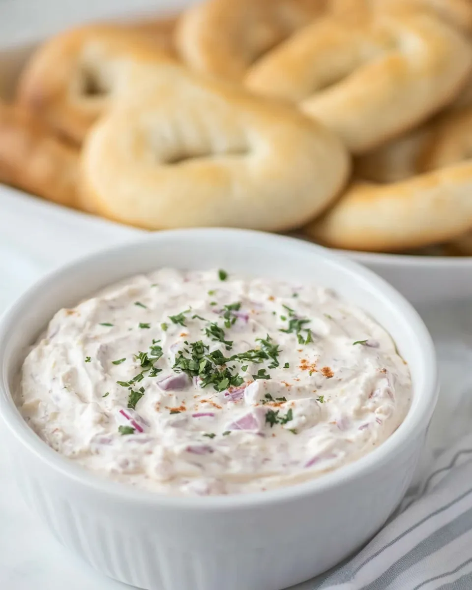 Delicious Bagel Dip shot