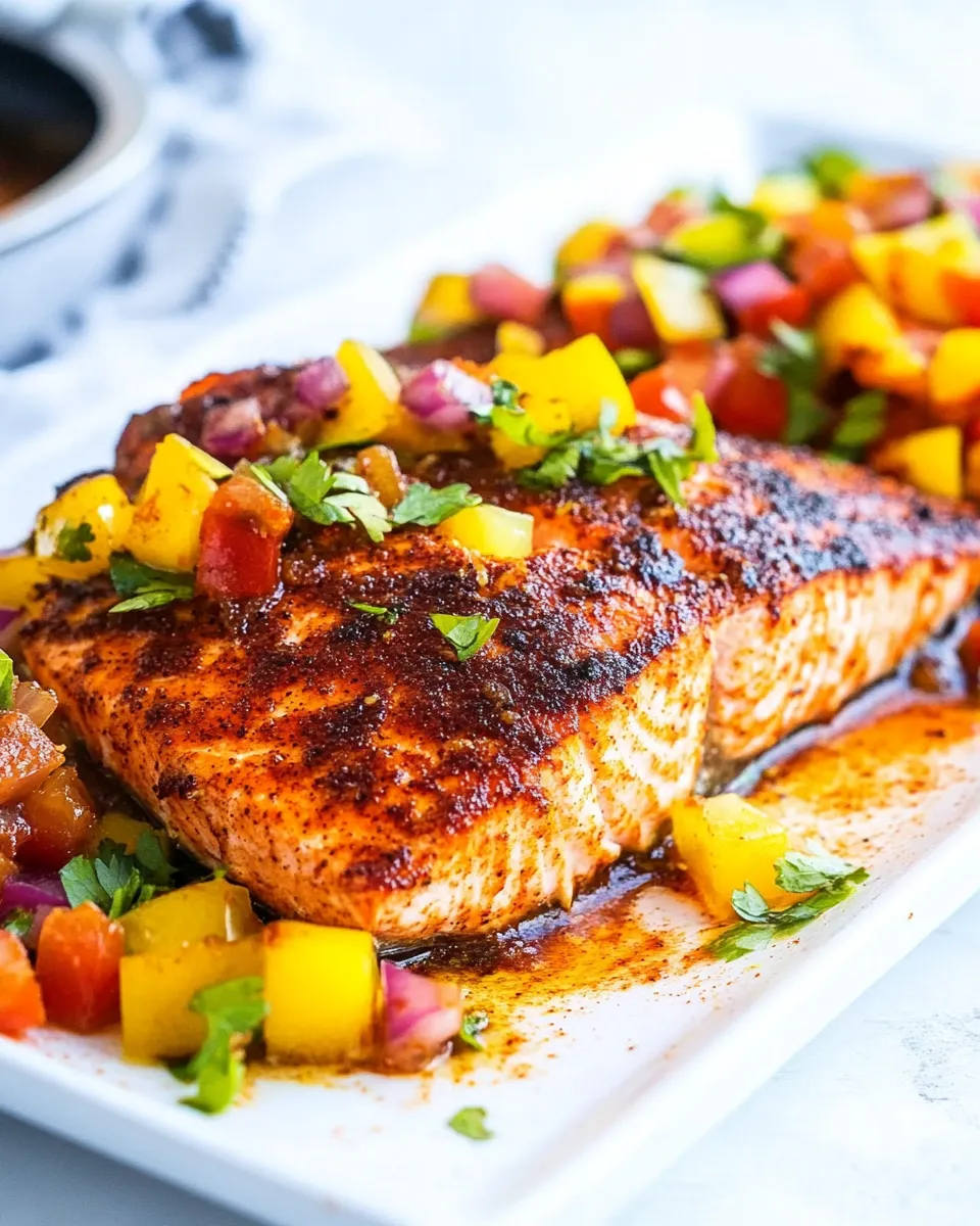 Homemade Baked Blackened Salmon photo