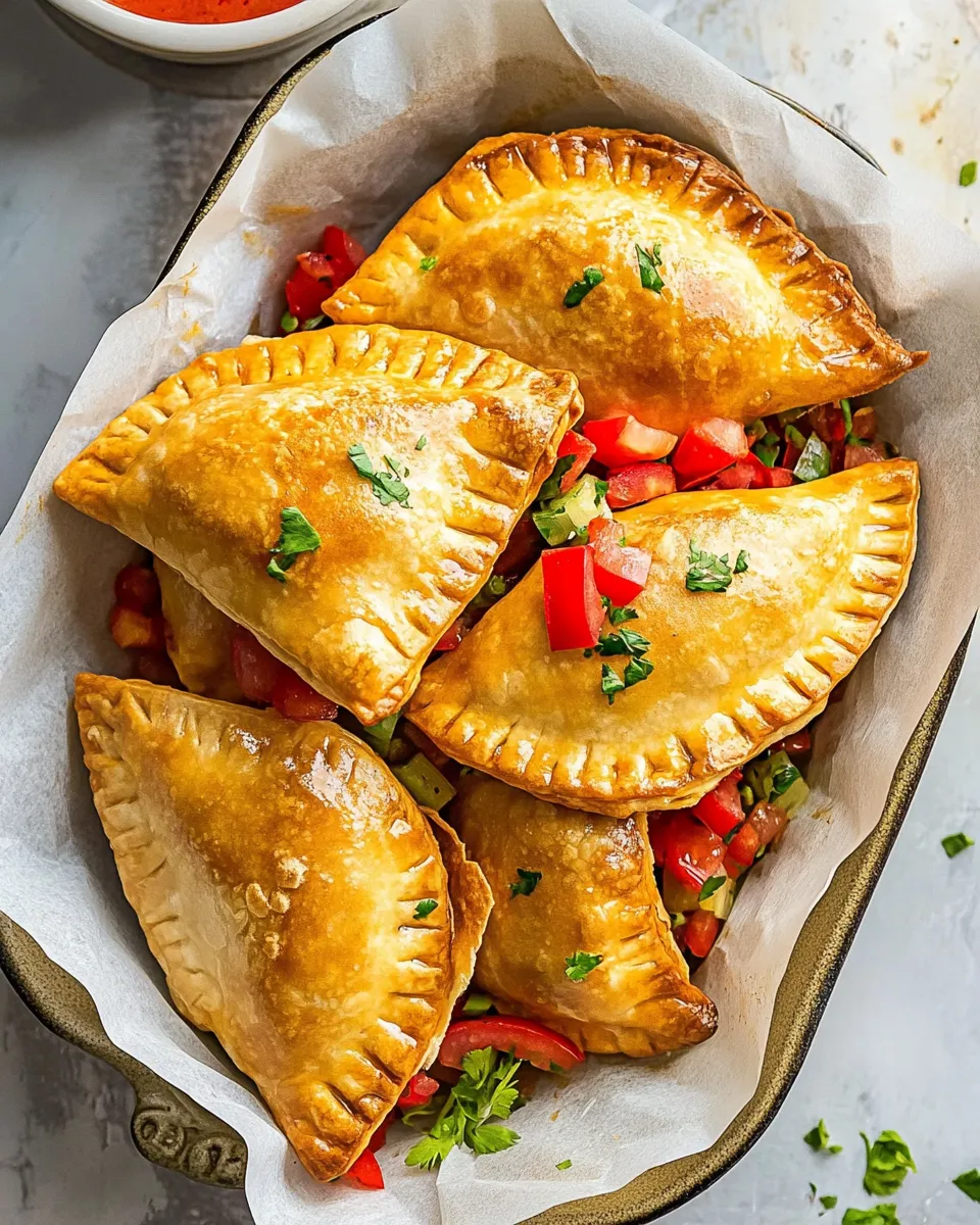 Delicious Baked Chicken Empanadas shot
