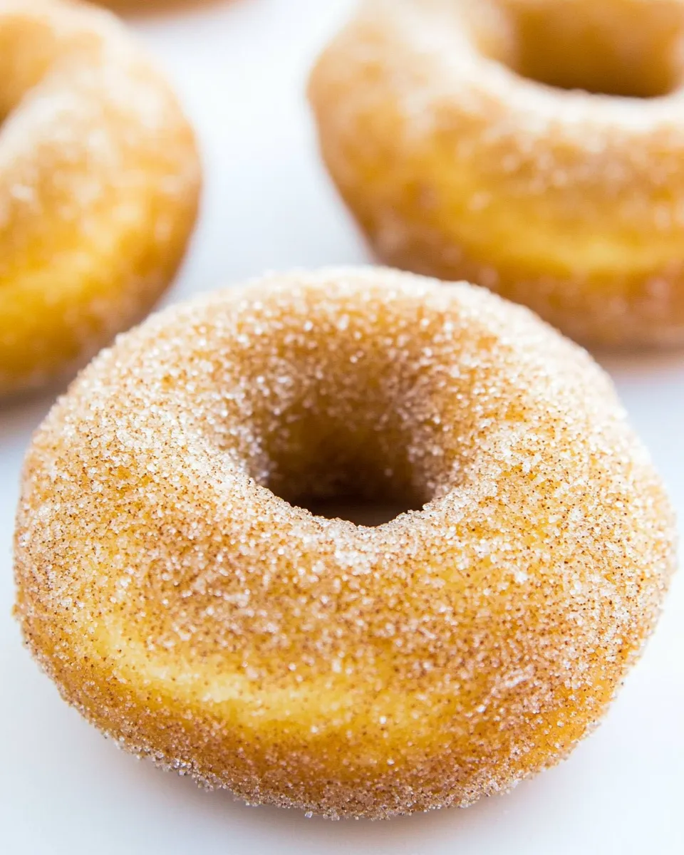 Delicious Baked Cinnamon Sugar Donuts (Made with Brown Butter) shot