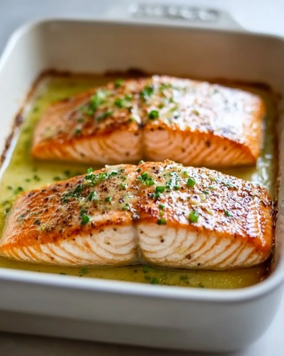 Delicious Baked Garlic Butter Salmon image