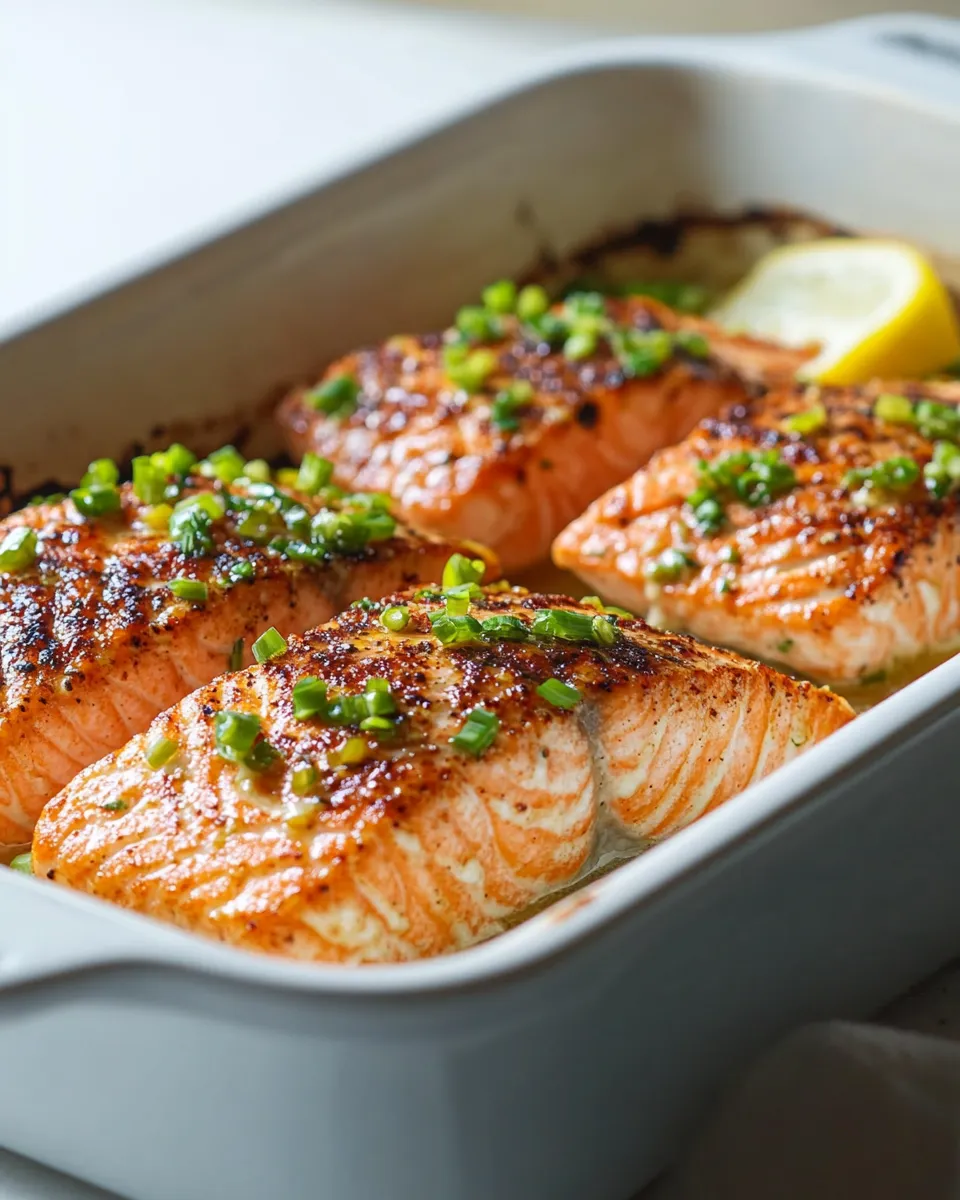 Savory Baked Garlic Butter Salmon shot