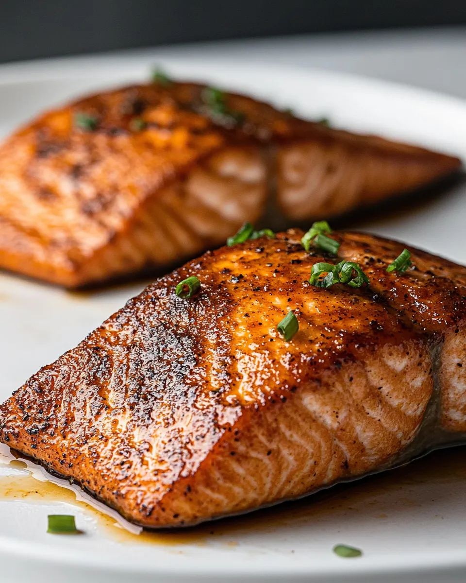 Healthy Baked Honey Cajun Salmon shot