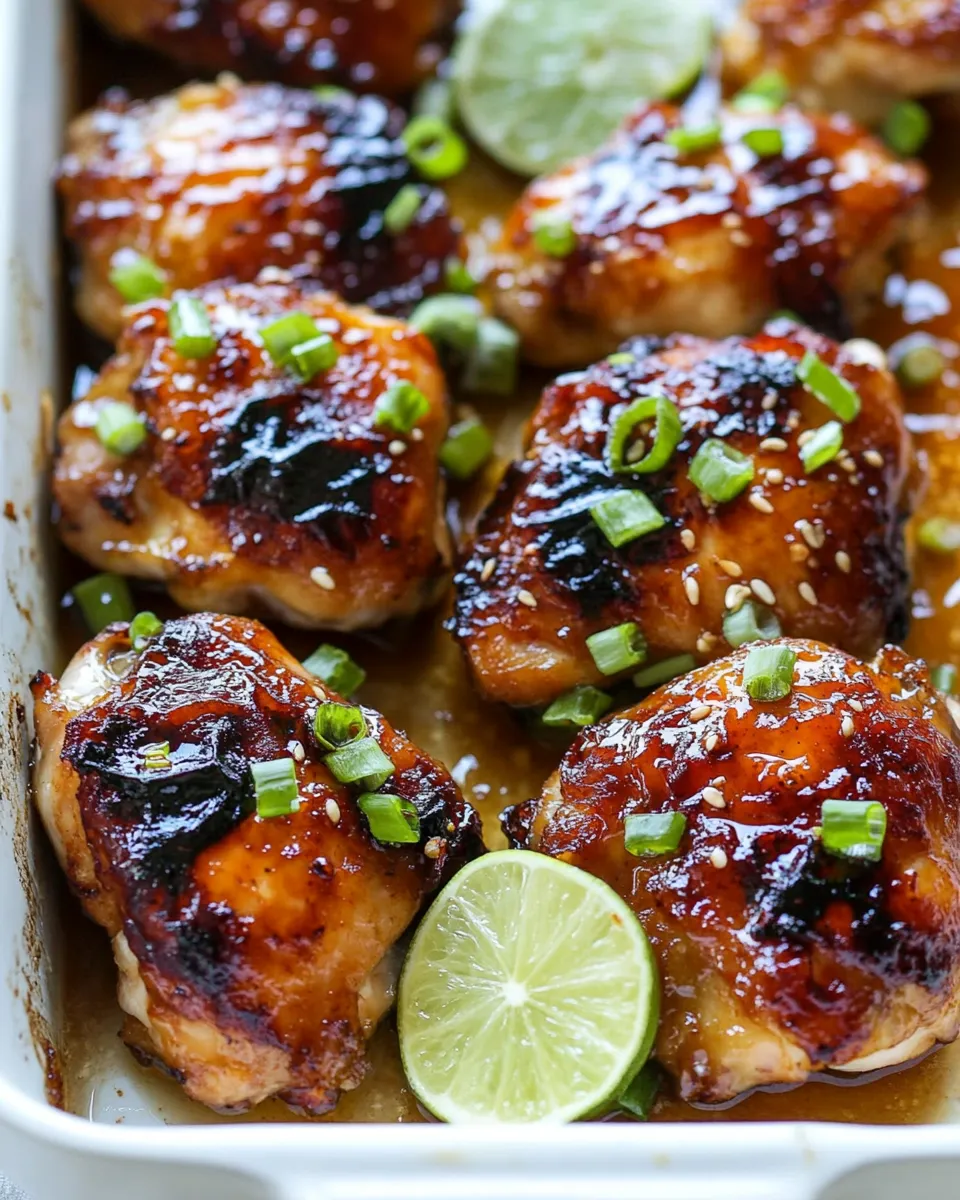 Easy Baked Honey Lime Chicken Thighs photo