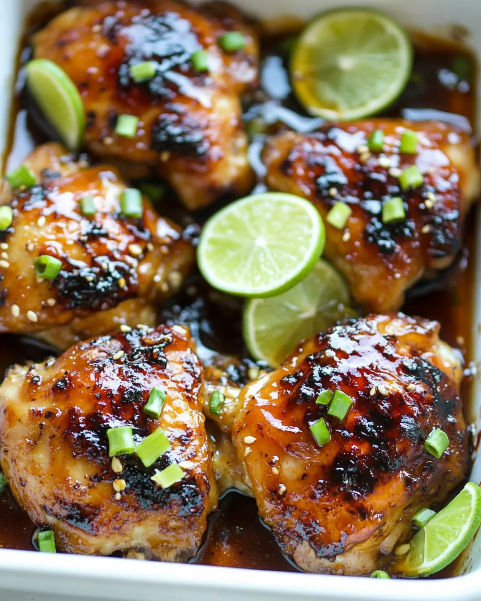 Delicious Baked Honey Lime Chicken Thighs image