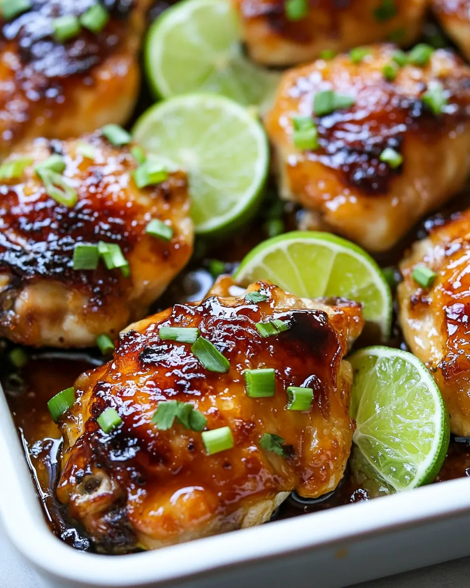 Perfect Baked Honey Lime Chicken Thighs recipe photo