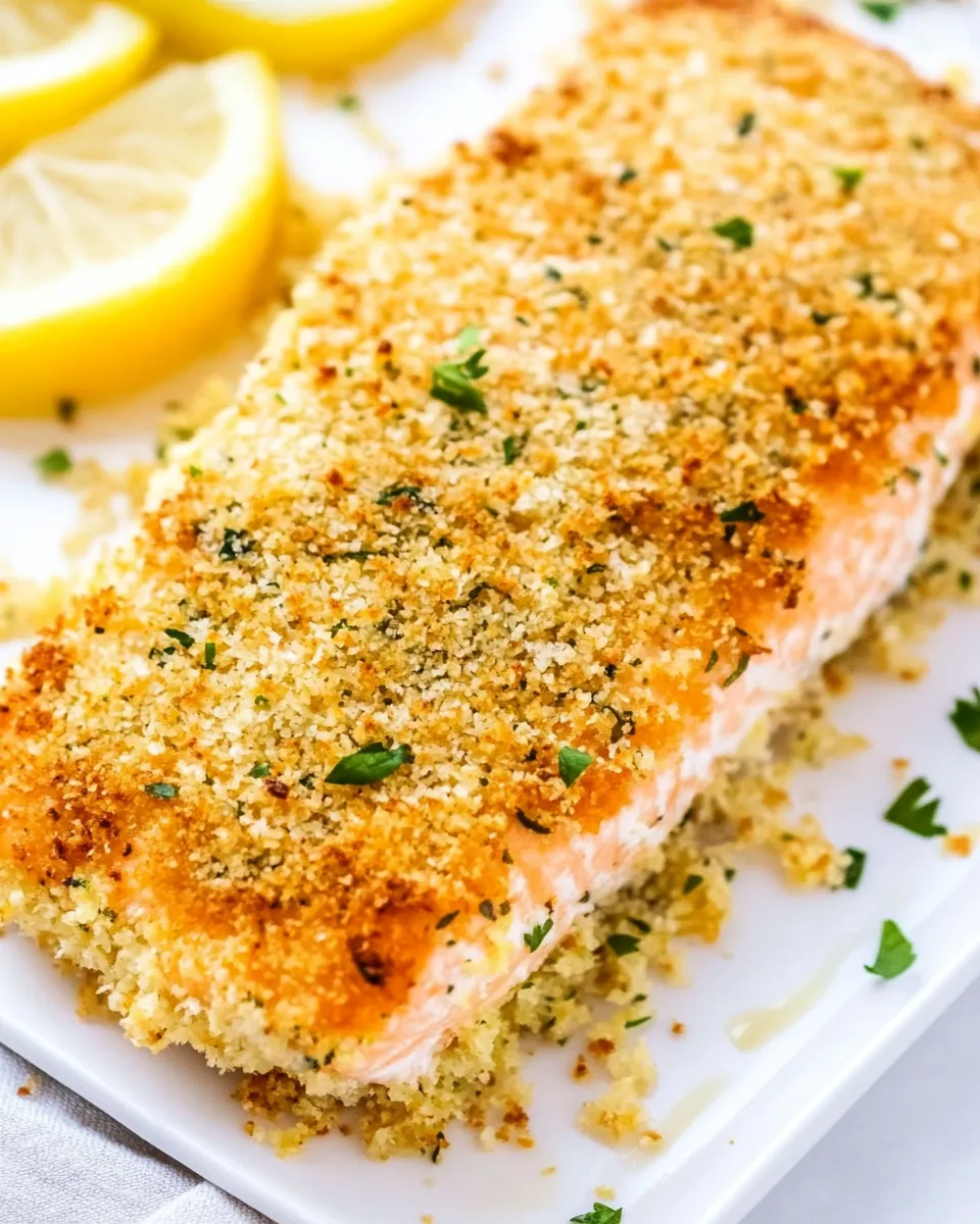 Simple Baked Panko Breaded Salmon picture
