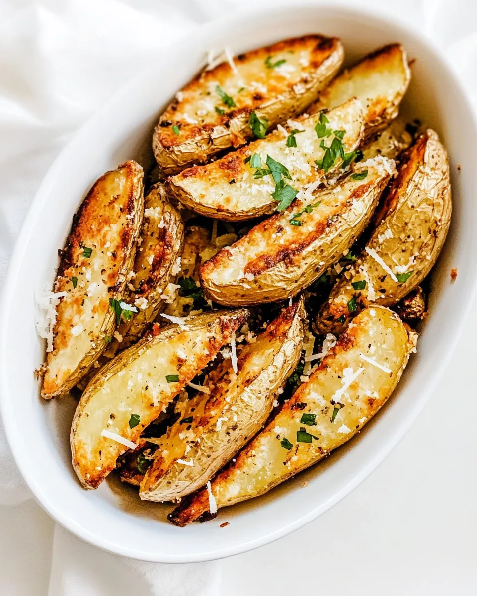 Easy Baked Parmesan Garlic Potato Wedges photo