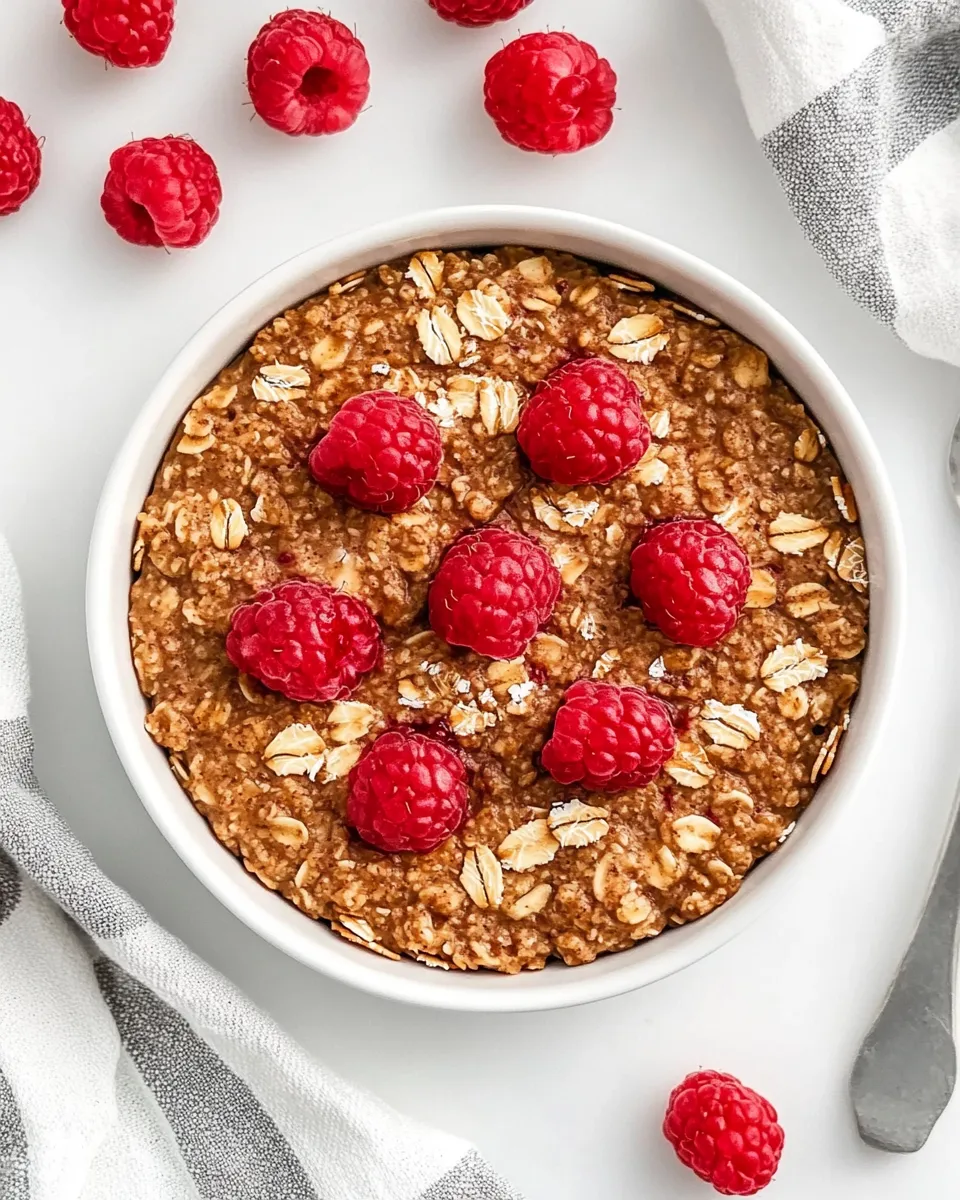 Easy Baked Raspberry Oatmeal recipe photo