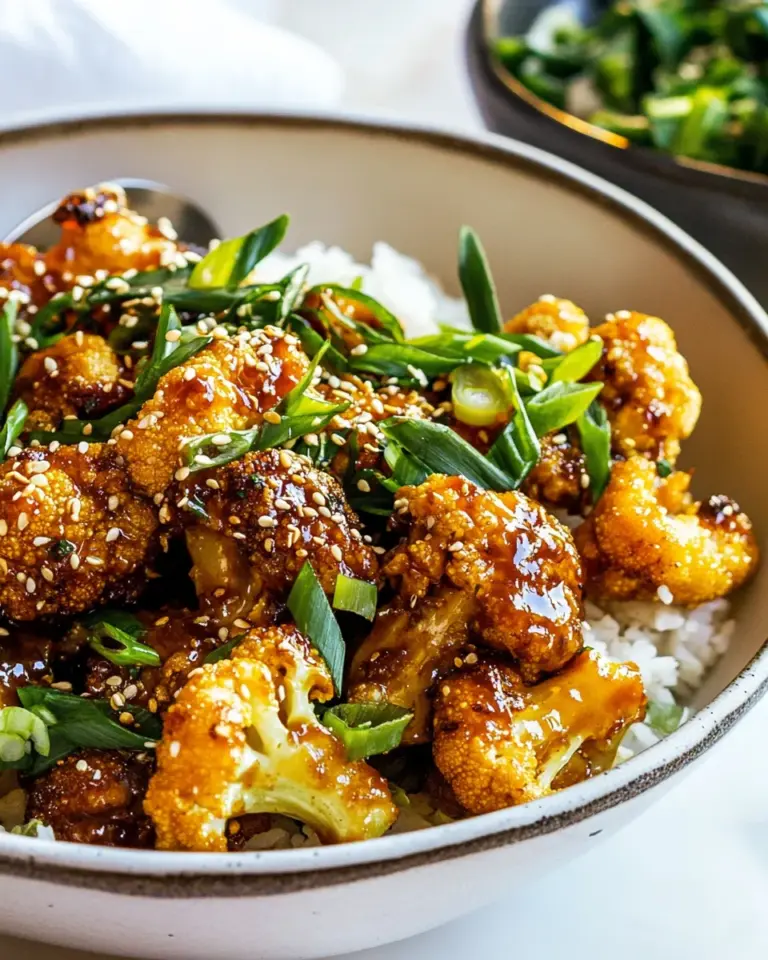 Best Baked Sesame Orange Cauliflower. dish image