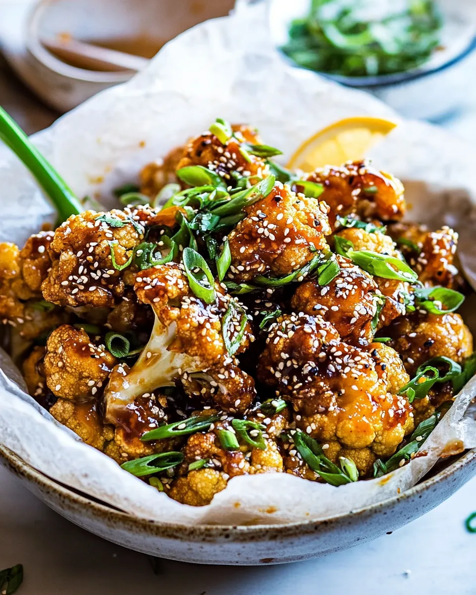 Quick Baked Sesame Orange Cauliflower. picture