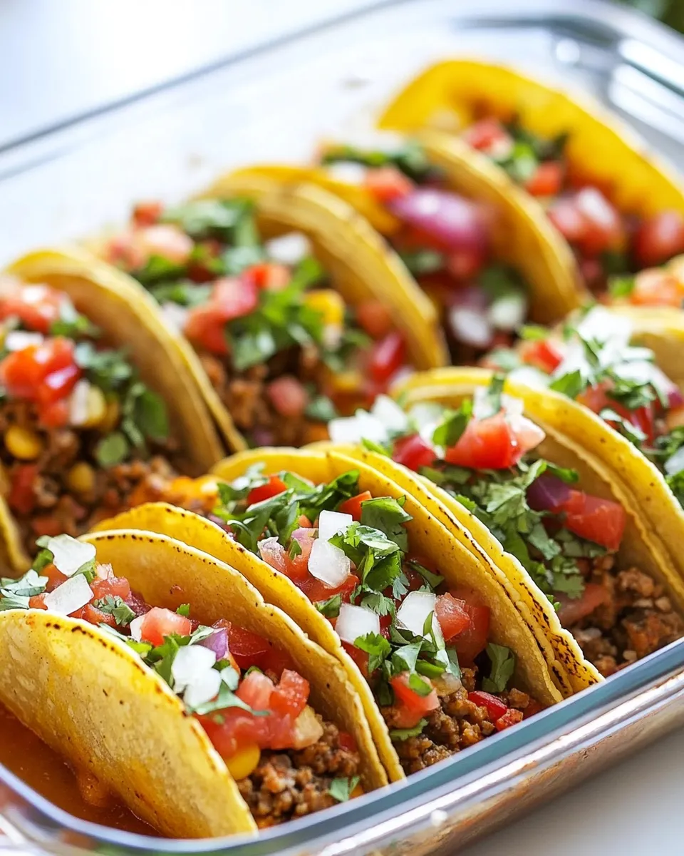 Savory Baked Tacos (Easy Taco Bake) shot