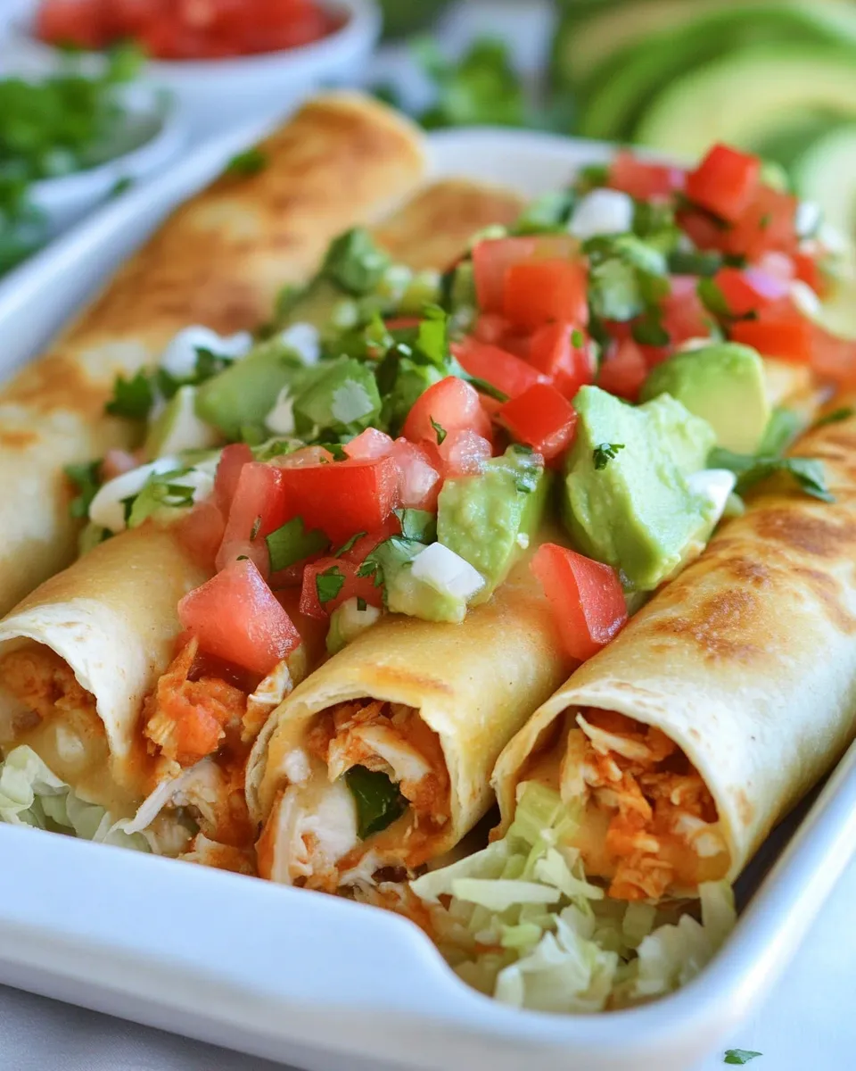 Savory Baked Taquitos Filled with Pre-Made Chicken and Cheese recipe photo
