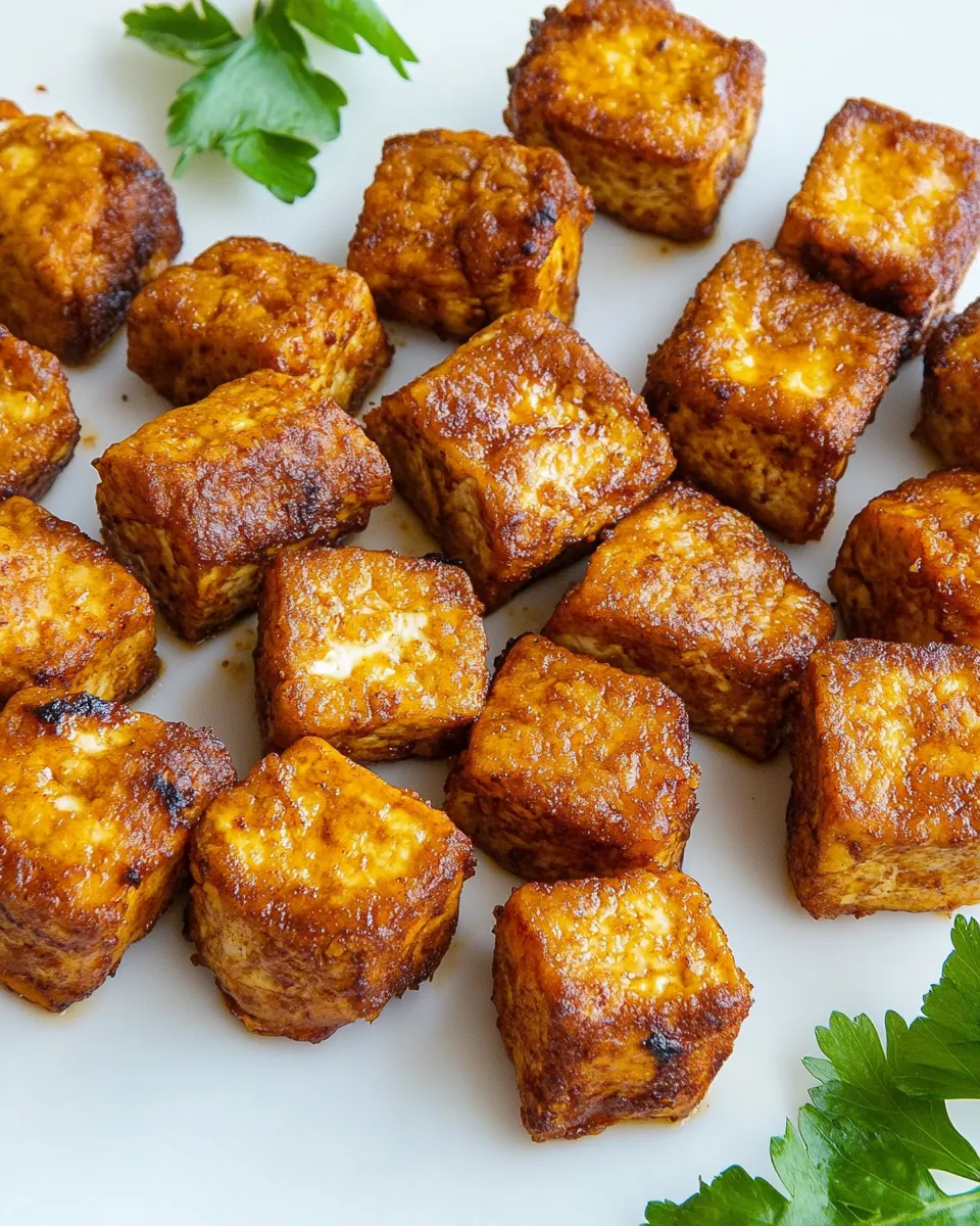 Savory Baked Tofu shot