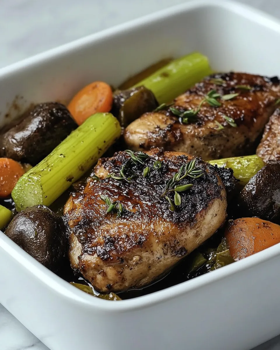 Easy Balsamic Chicken and Vegetables Recipe shot