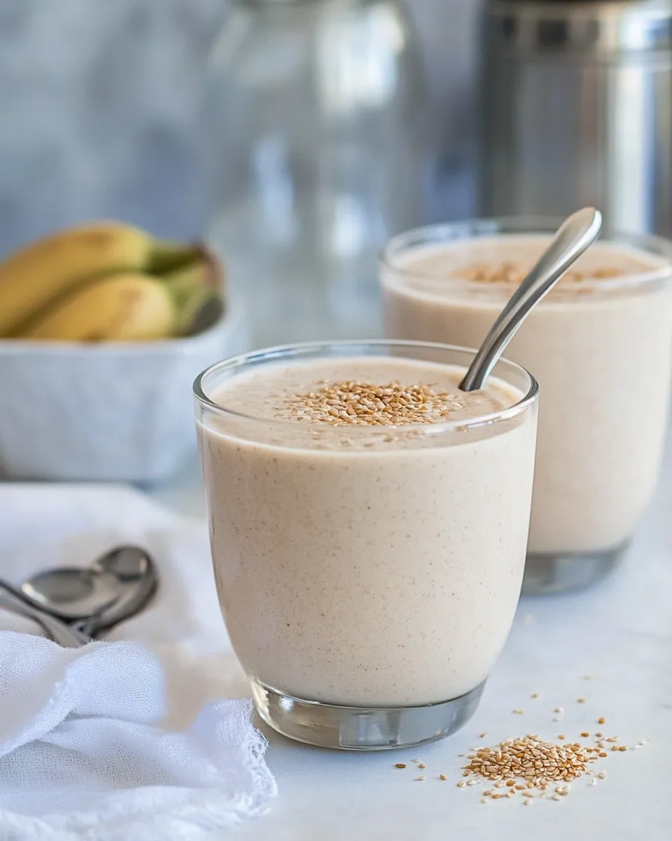 Delicious Banana-Cashew-Flaxseed Smoothie image