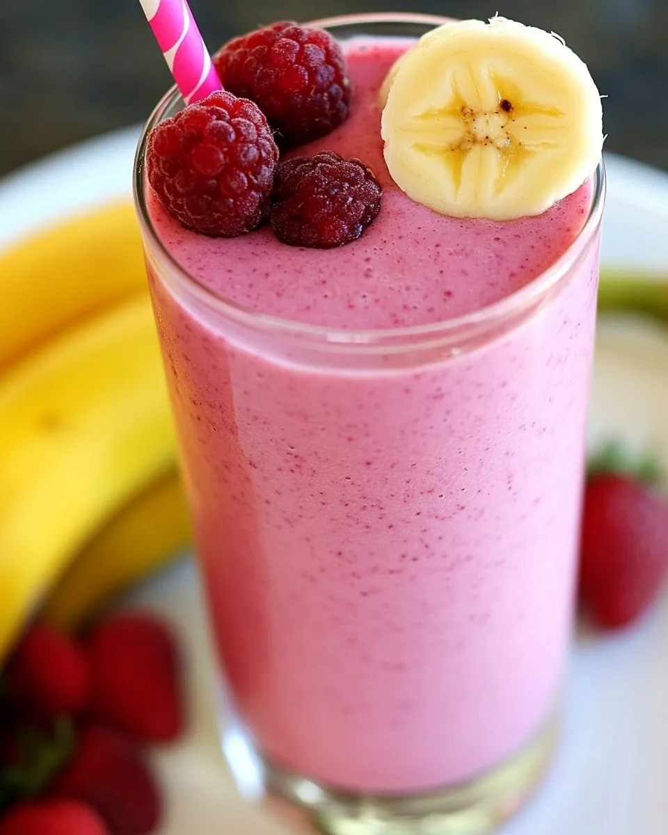 Homemade Banana Berry Smoothie photo