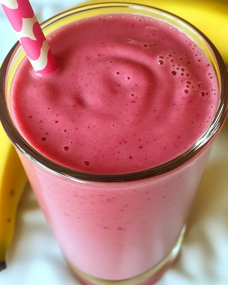 Quick Banana Berry Smoothie recipe photo