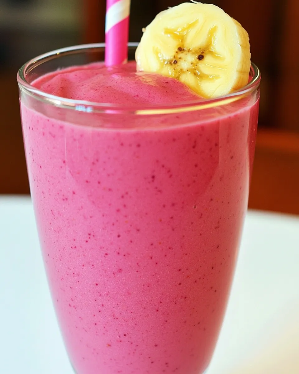 Healthy Banana Berry Smoothie shot