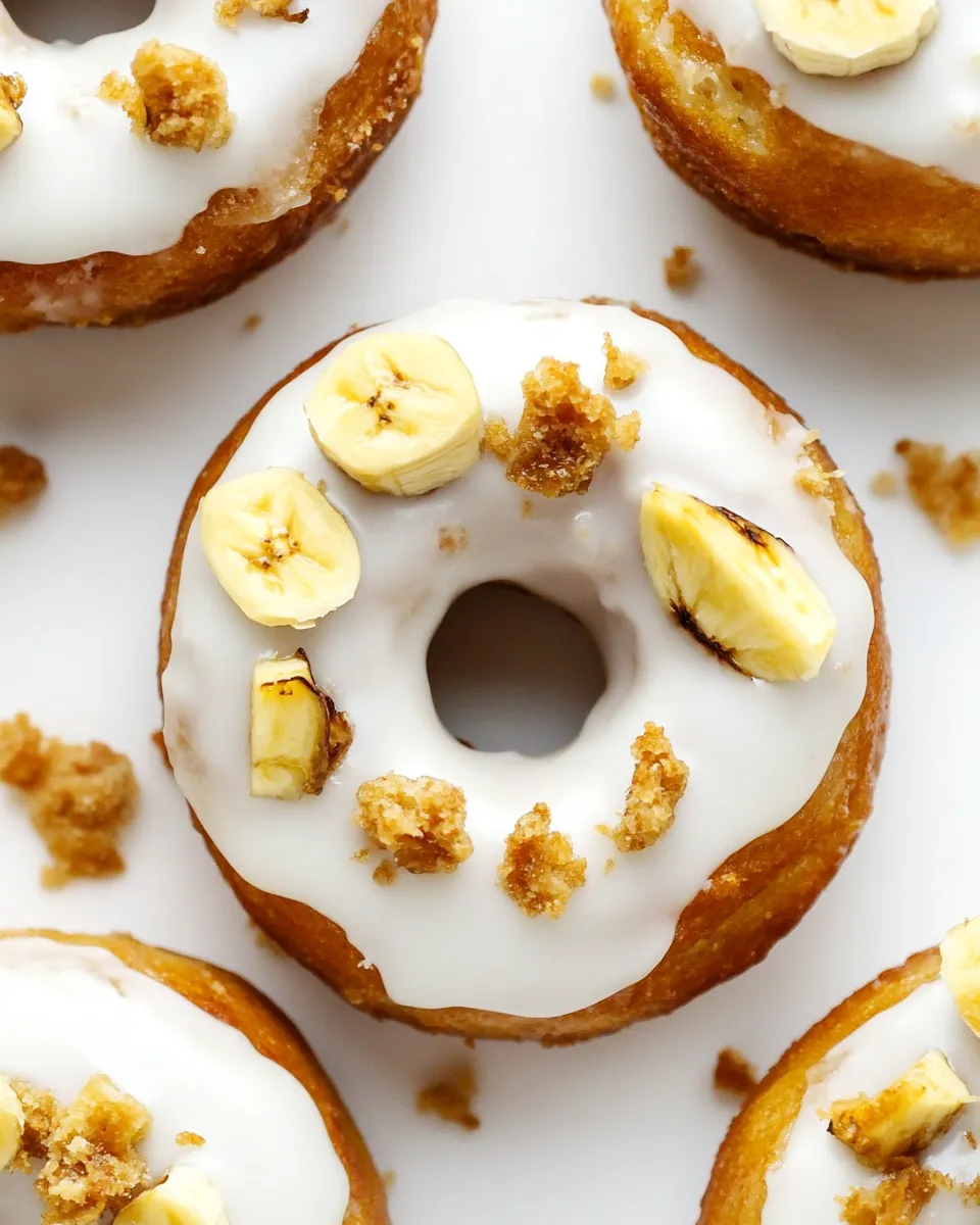 Homemade Banana Bread Donuts with Cream Cheese Frosting photo