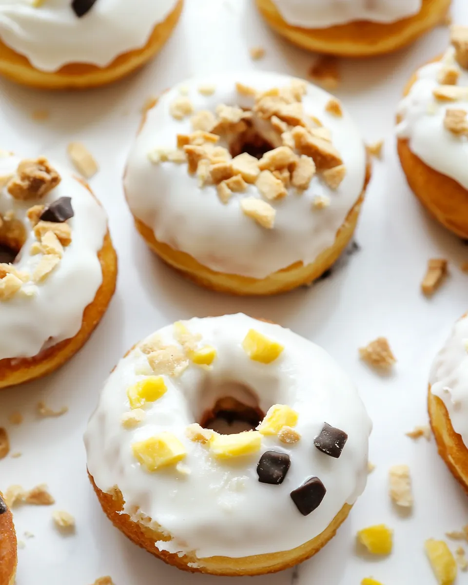 Classic Banana Bread Donuts with Cream Cheese Frosting image