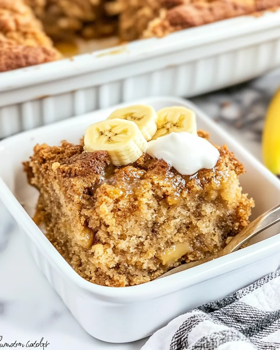 Simple Banana Bread Dump Cake recipe photo
