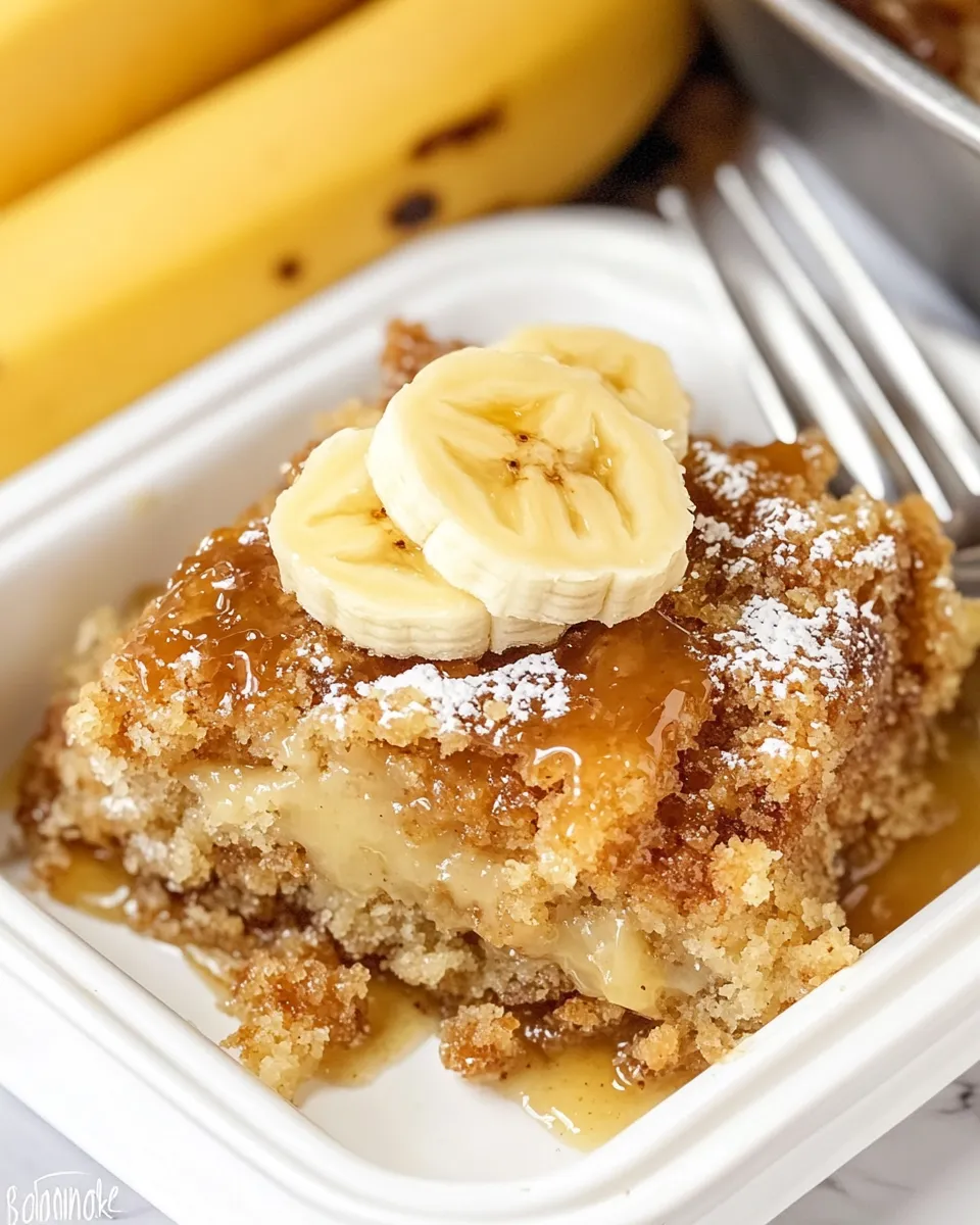 Classic Banana Bread Dump Cake dish photo