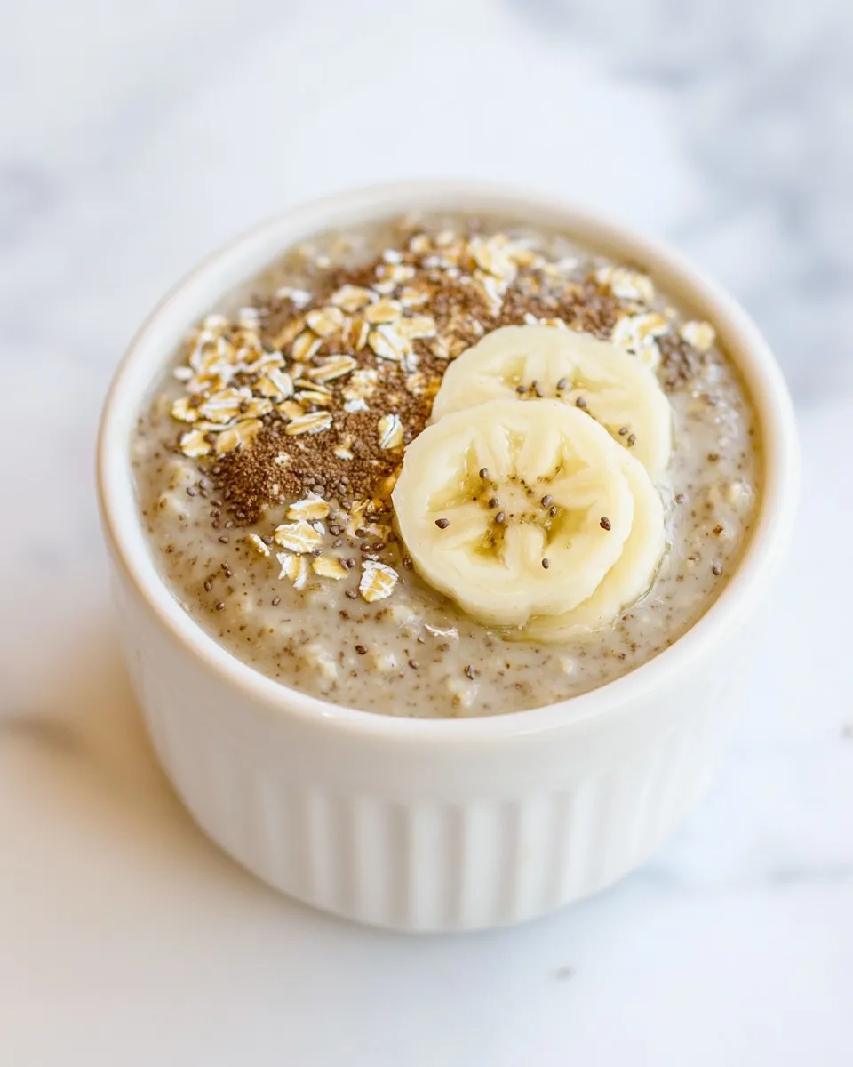 Easy Banana Bread Overnight Oatmeal shot