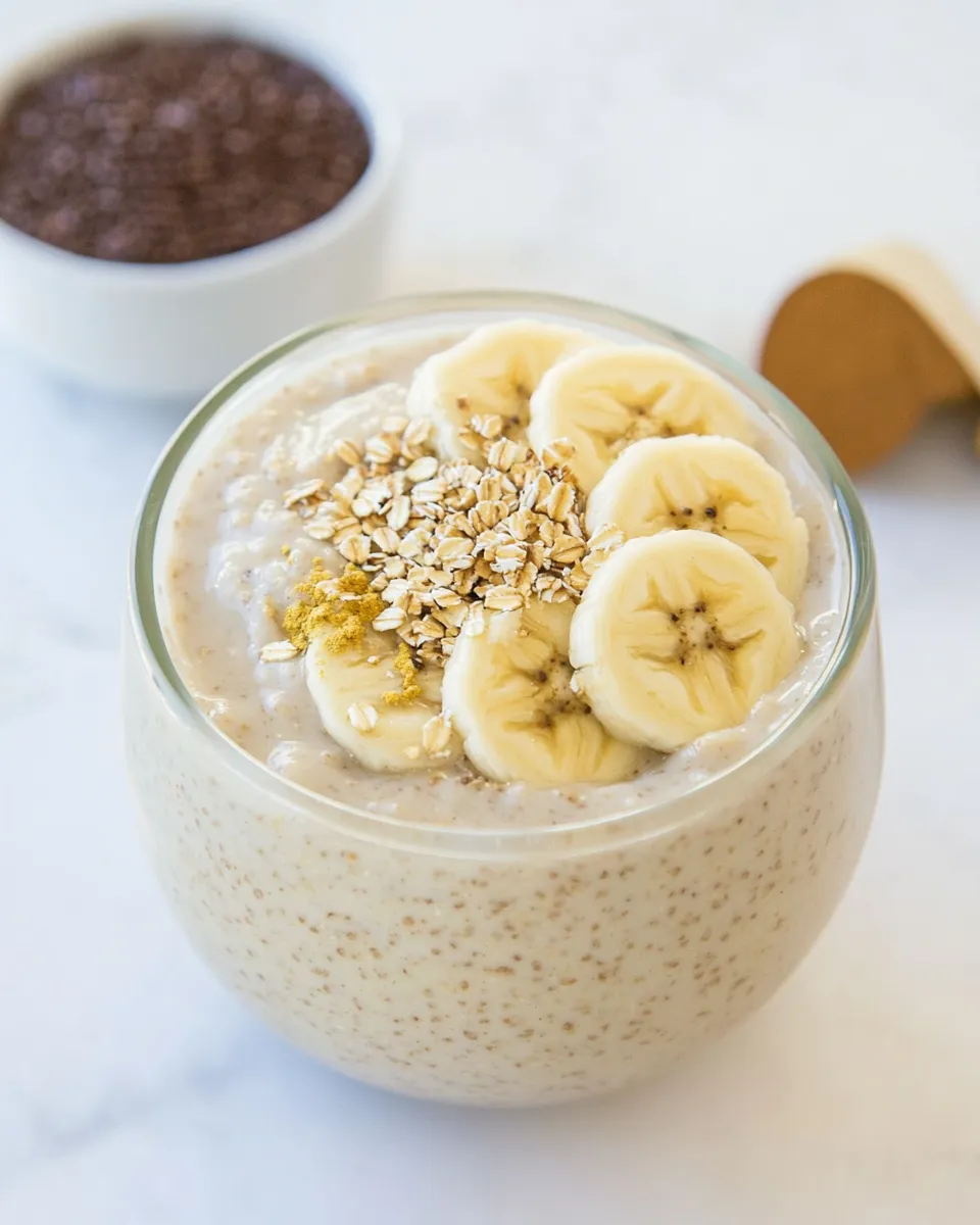 Delicious Banana Bread Overnight Oatmeal recipe photo