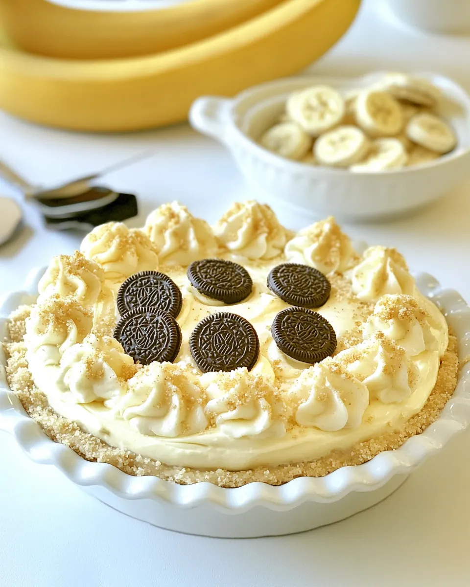Easy Banana Cream Pie with Golden Oreo Crust recipe photo