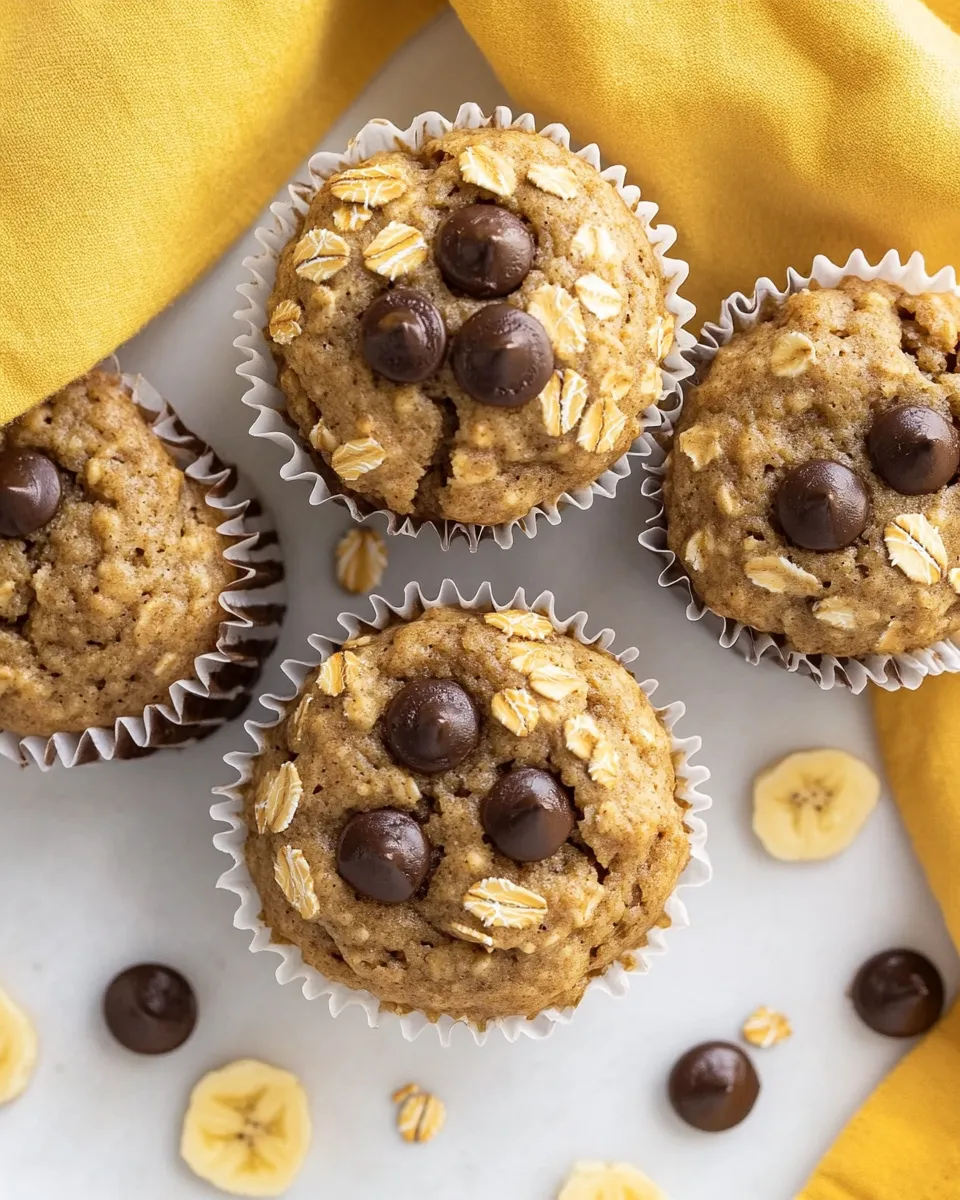 Easy Banana Oat Muffins (No Added Sugar!) image
