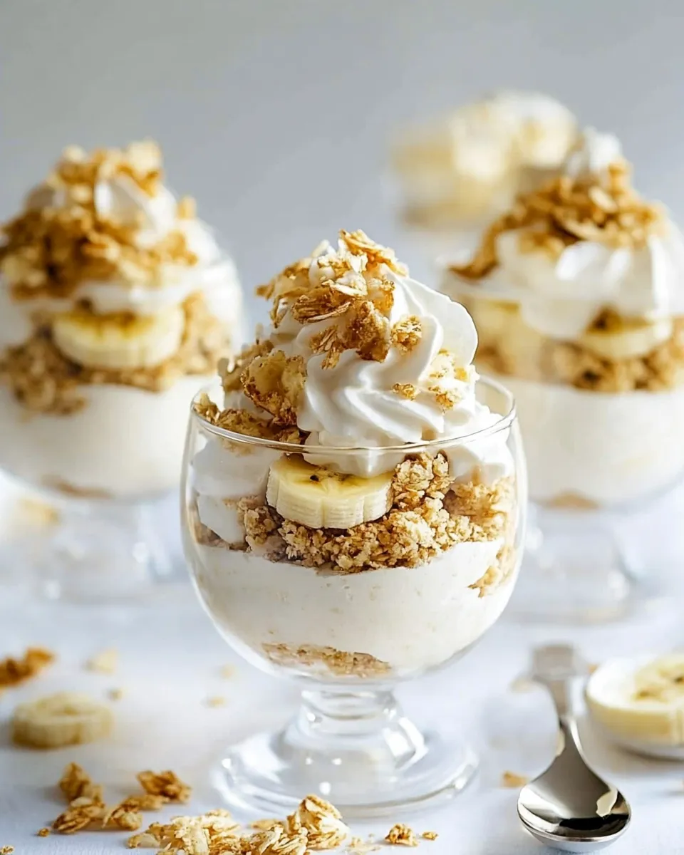 Homemade Banana Pudding Breakfast Parfaits photo