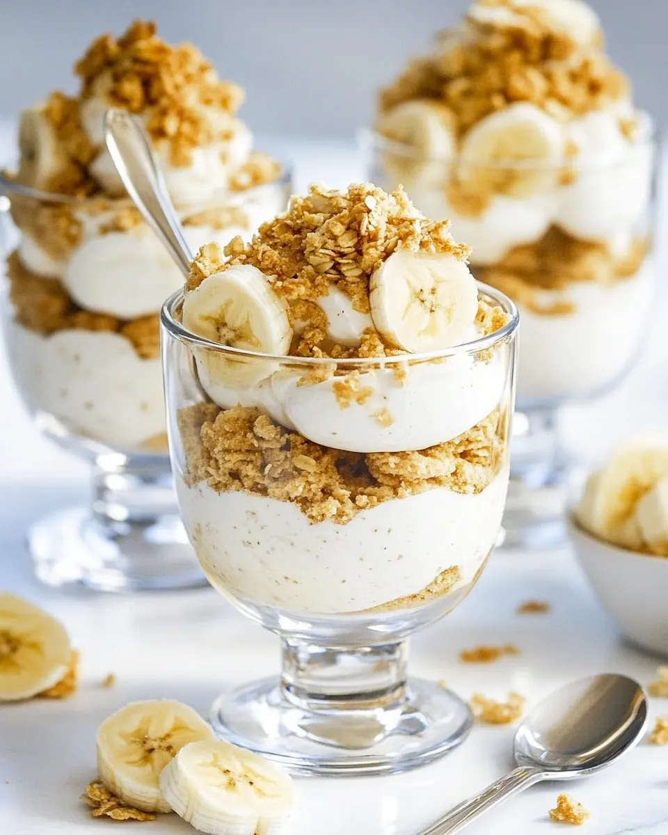 Easy Banana Pudding Breakfast Parfaits image