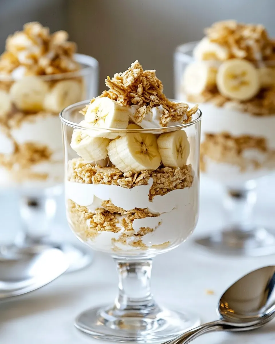 Classic Banana Pudding Breakfast Parfaits shot