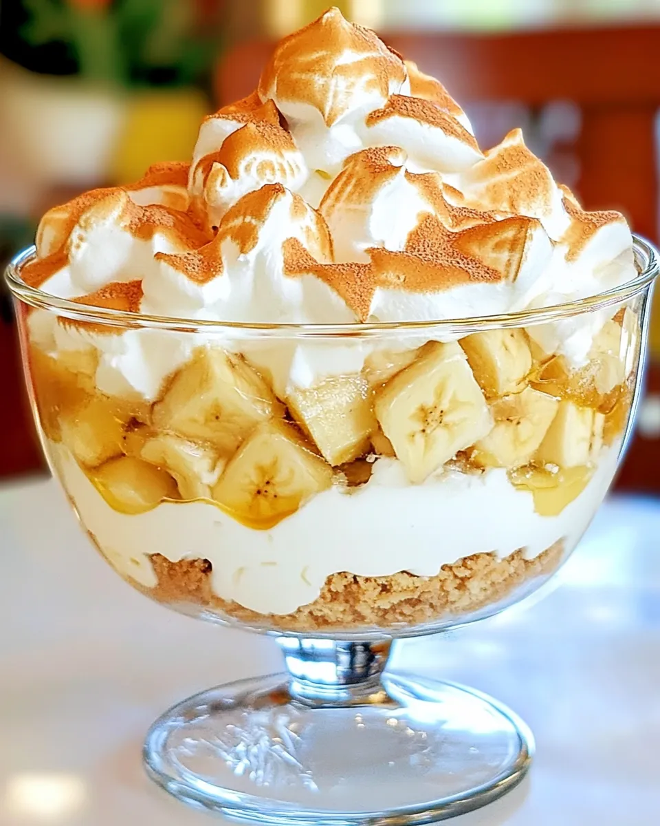 Delicious Banana Pudding Trifle with Meringue image