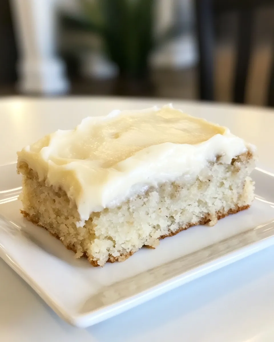 Homemade Banana Snack Cake with Cream Cheese Frosting photo