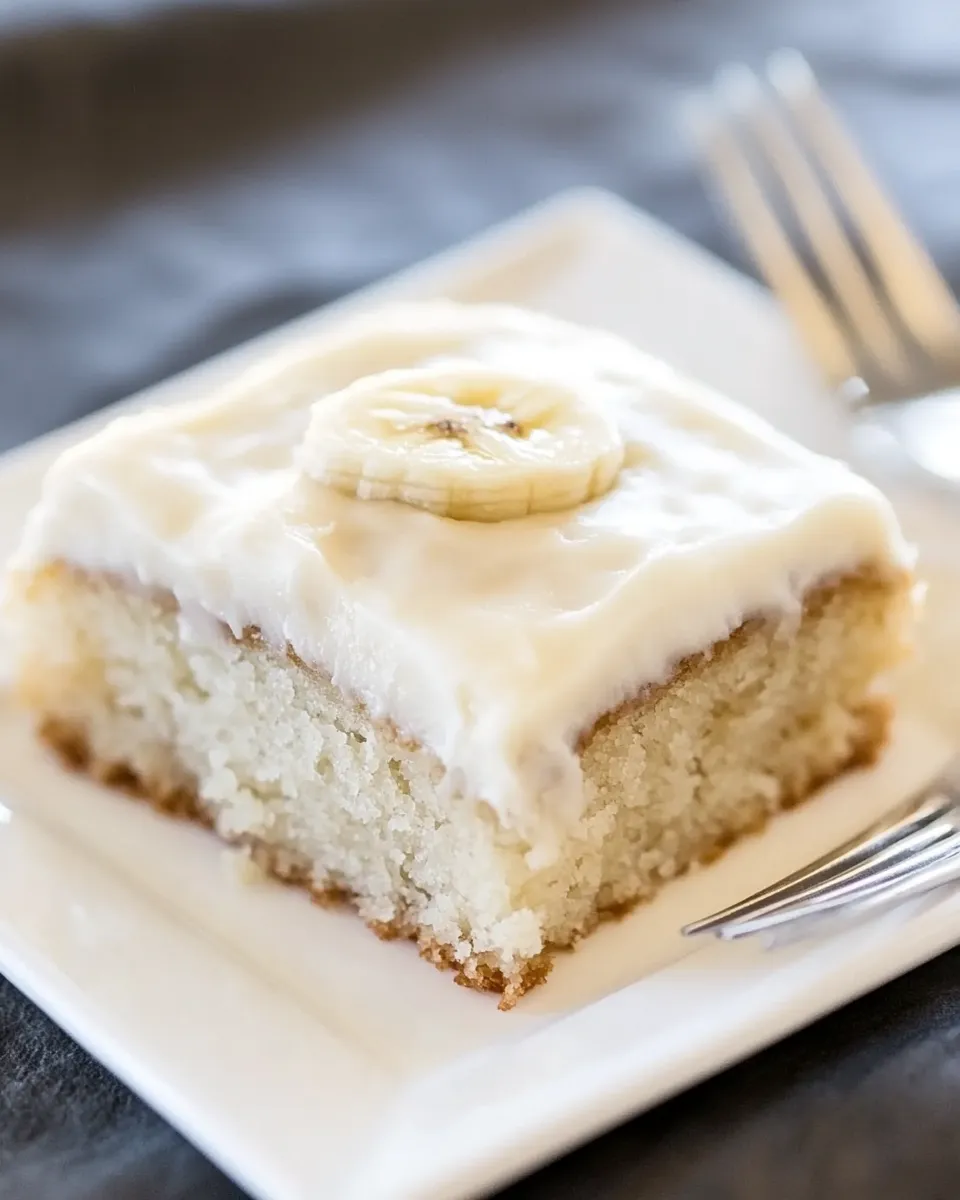 Delicious Banana Snack Cake with Cream Cheese Frosting image