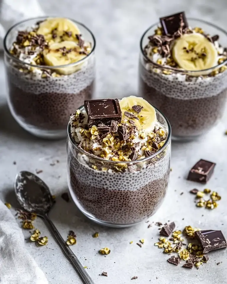 Healthy Banana and Chocolate Chia Cream Pie Parfaits. dish image