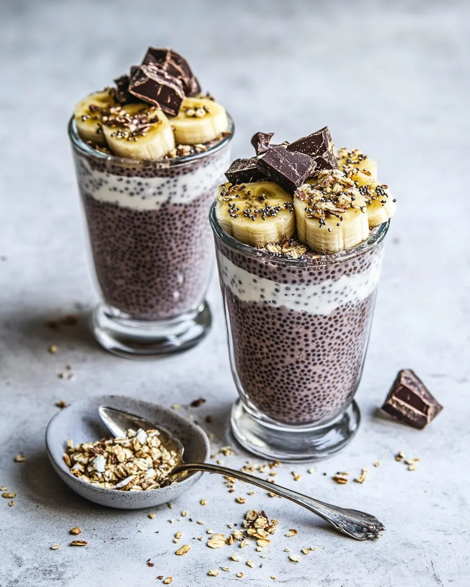 Perfect Banana and Chocolate Chia Cream Pie Parfaits. image