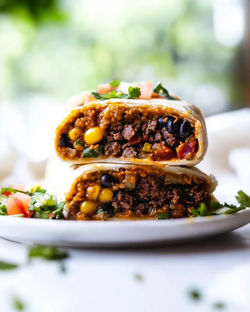 Easy Beef Burrito Recipe shot
