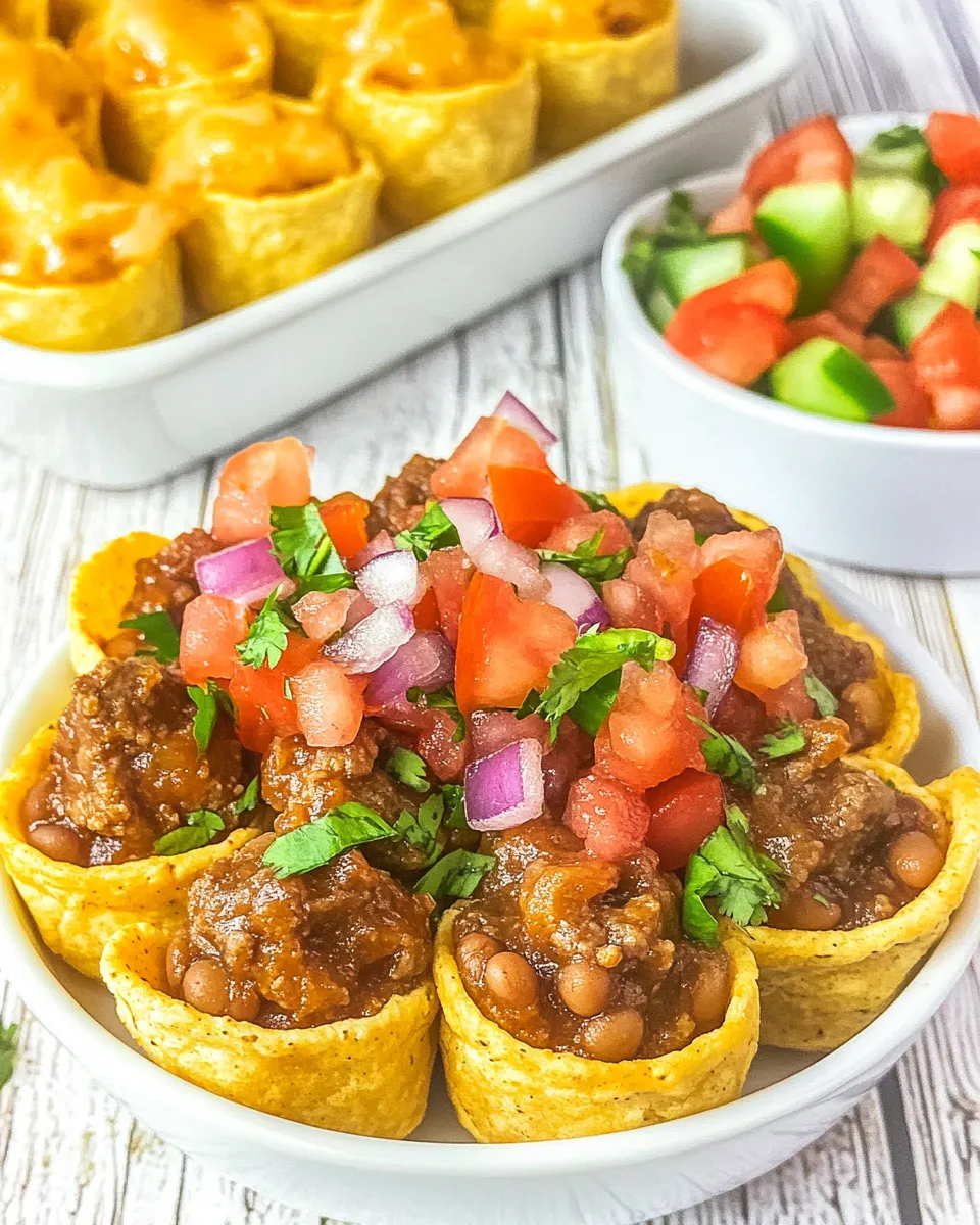 Easy Beef & Bean Taco Bites recipe photo