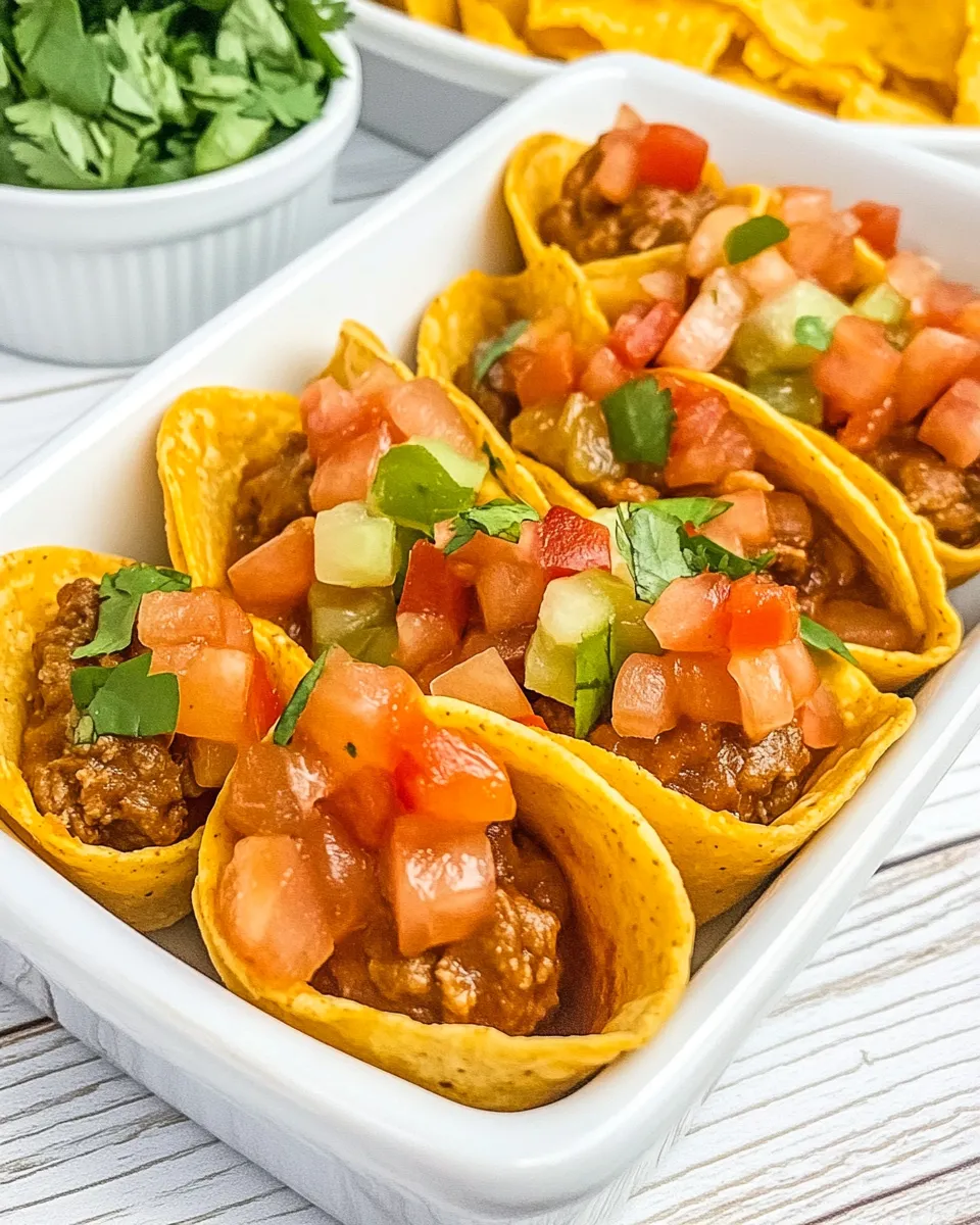 Delicious Beef & Bean Taco Bites shot