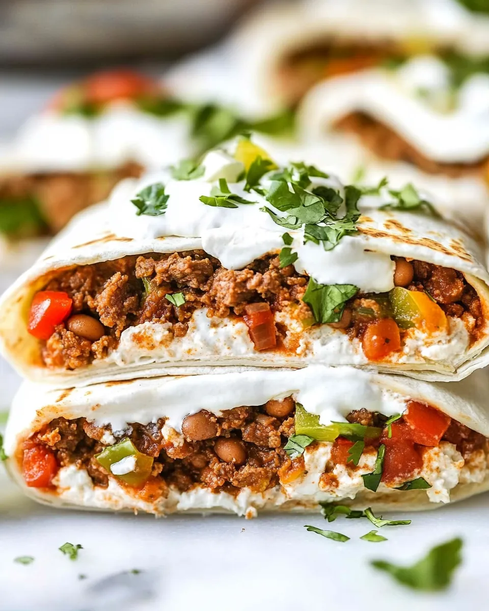 Homemade Beef and Bean Burritos Recipe photo