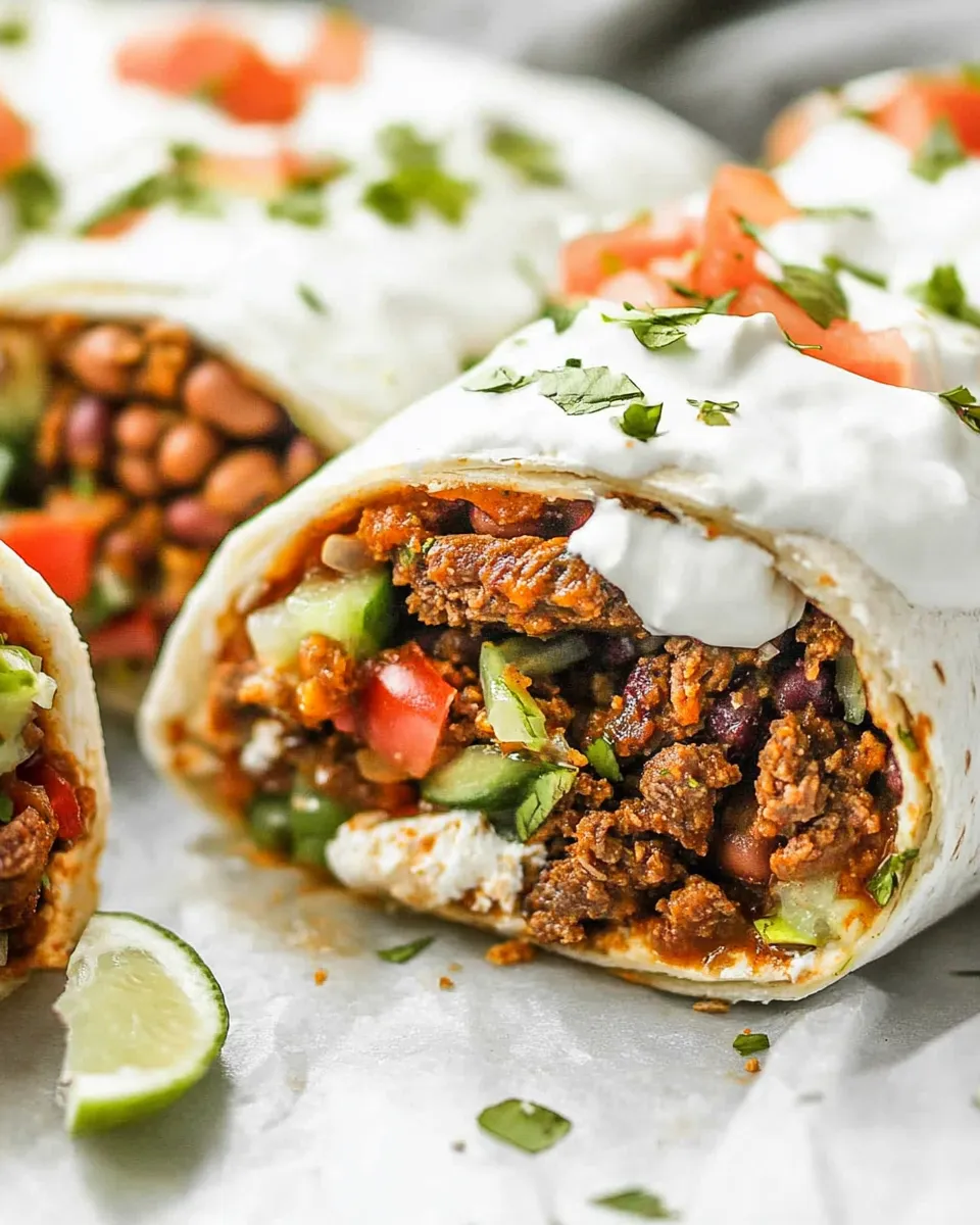 Classic Beef and Bean Burritos Recipe image