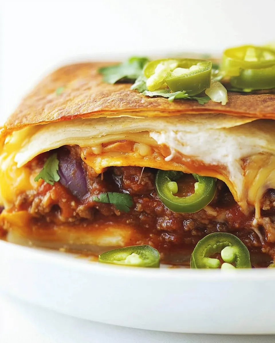 Delicious Beefy Enchilada Melt shot