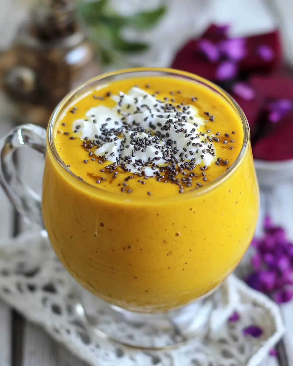 Delicious Beet, Turmeric, and Mango Smoothie image