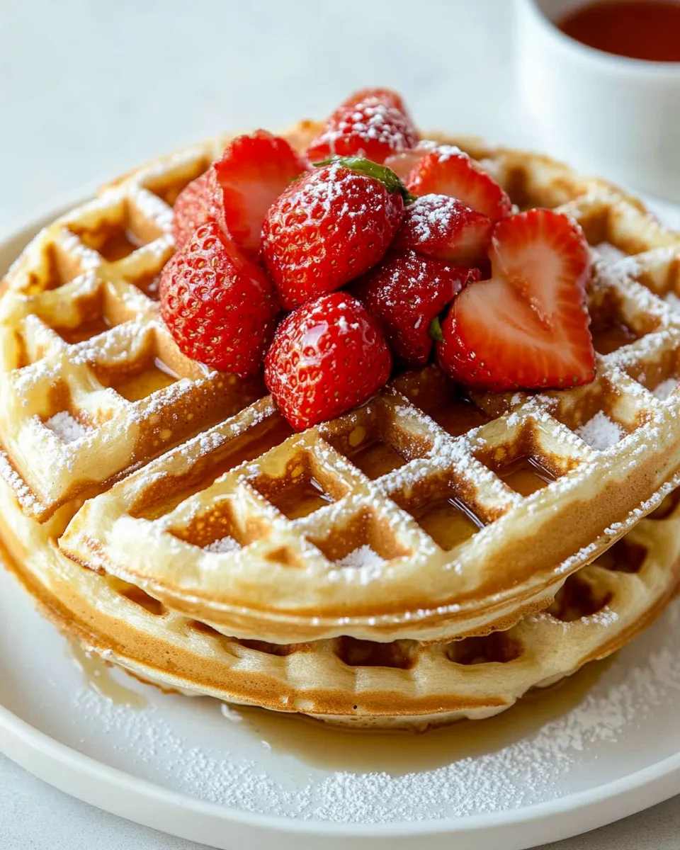 Easy Belgian Waffles Recipe shot
