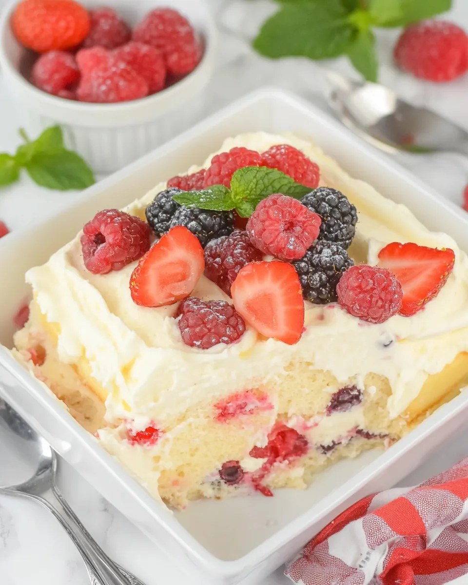 Delicious Berry Tiramisu with Grand Marnier shot