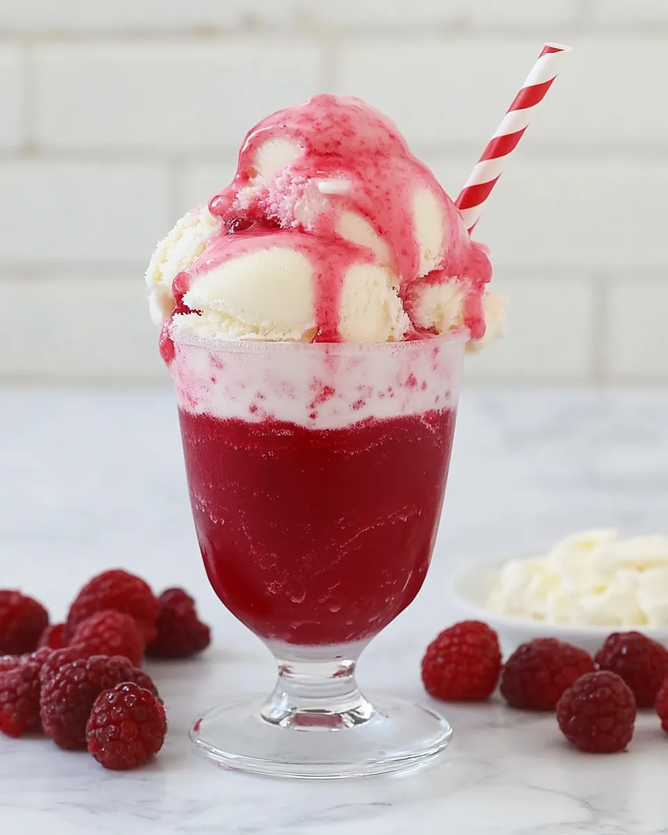 Easy Berry Vanilla Ice Cream Float recipe photo
