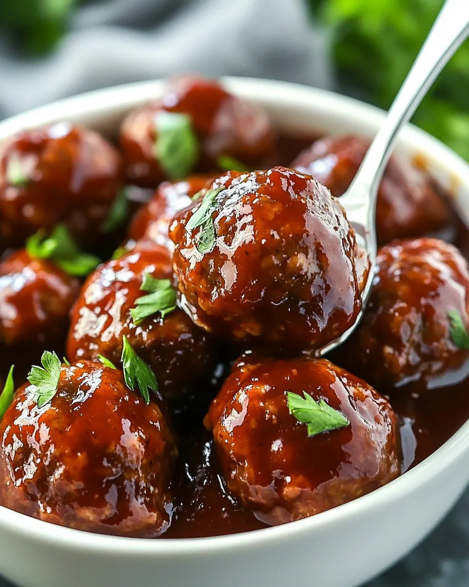 Homemade Best BBQ Crockpot Meatballs photo